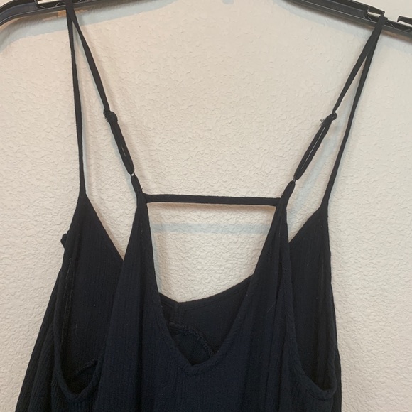 NWOT American Eagle Ruffle Open Back Tank Top Blue - Picture 4 of 6